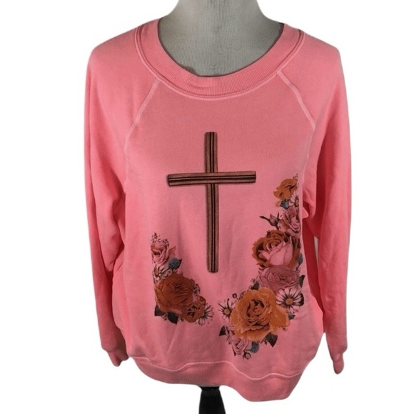 Brand new Wildfox Cross Oversized Sweatshirt Size L - Picture 3 of 11